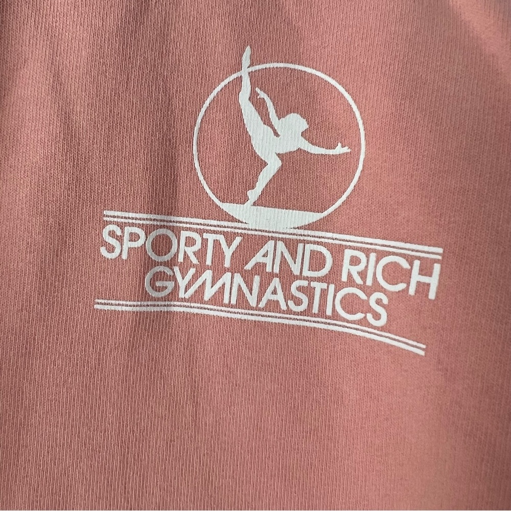 Sporty & Rich Pink Gymnastics Crewneck Sweatshirt - Picture 9 of 11